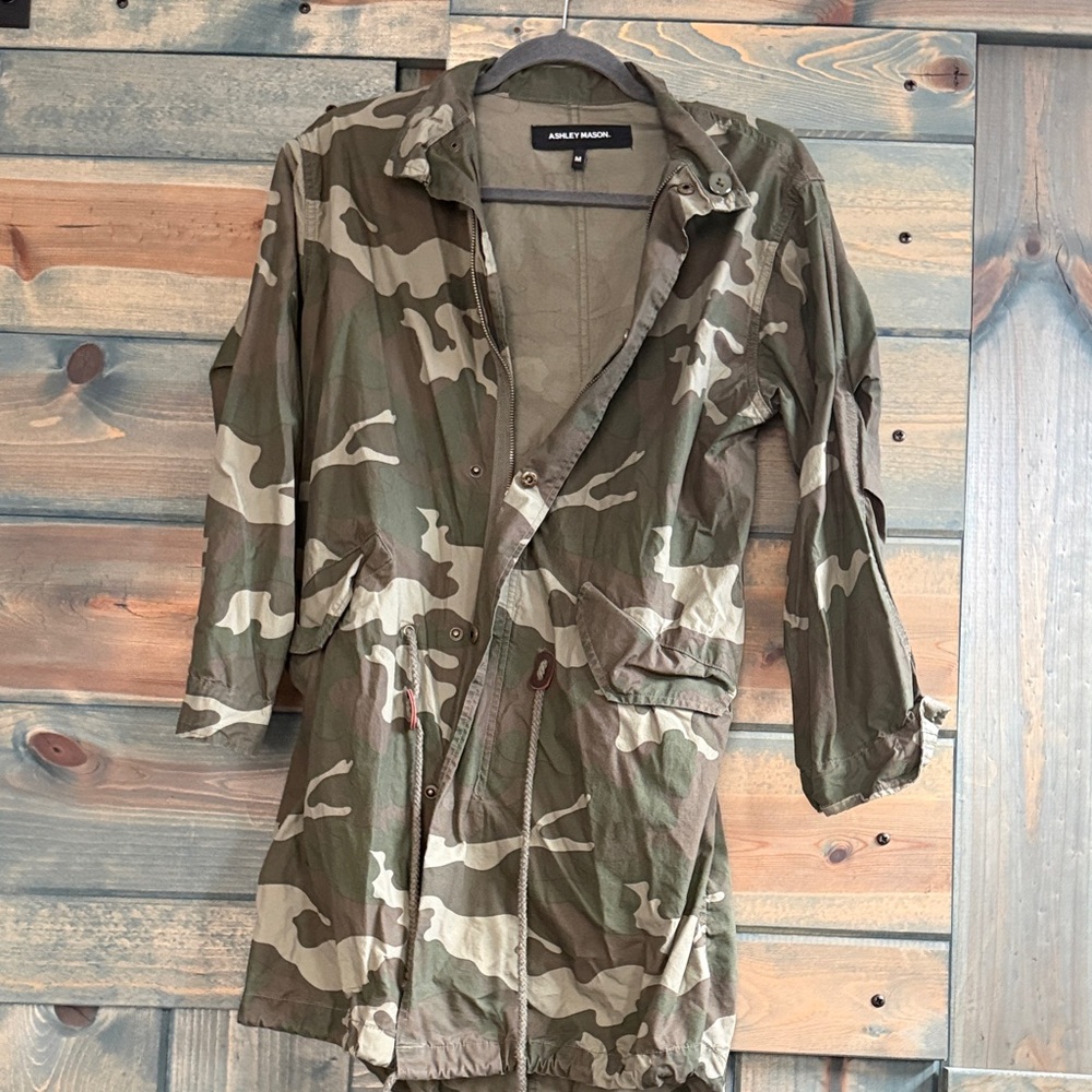 Ashley Mason Camouflage Utility Jacket